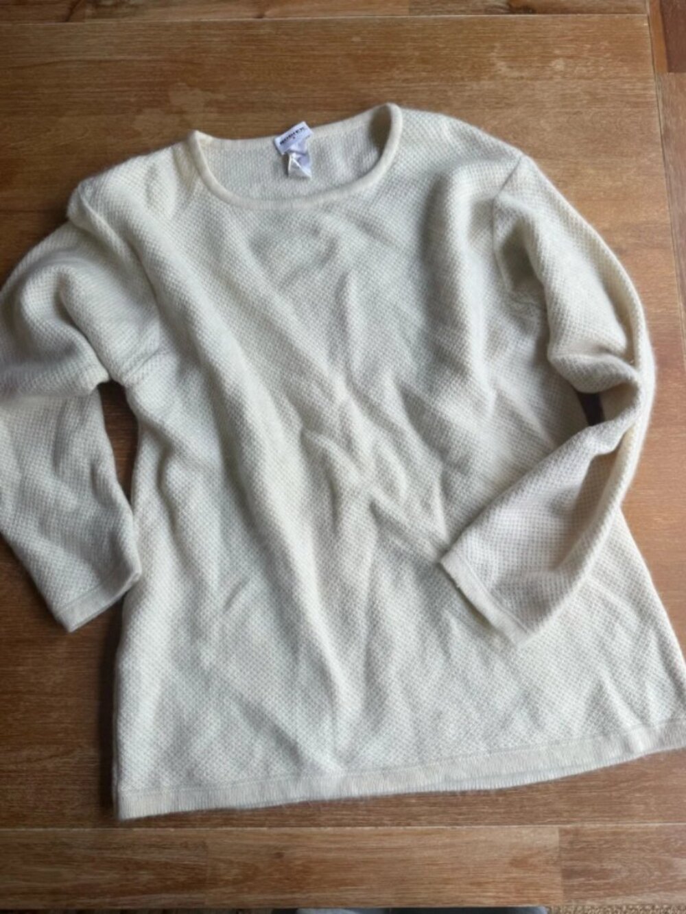 RODIER Cream Textured Crewneck Sweater